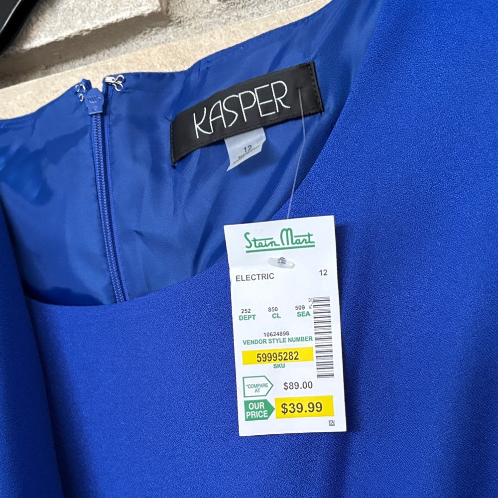 NWT Kasper Royal Blue and Black Women's Suit - Picture 4 of 16